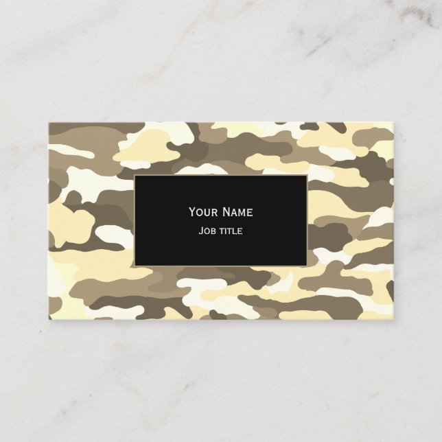 Desert Camouflage Business Card (Front)