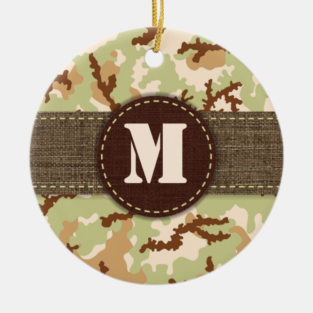 Desert camouflage ceramic tree decoration (Front)