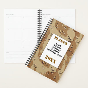 Desert Camouflage Daily Photo Planner