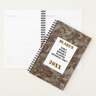 Desert Camouflage Daily Photo Planner