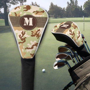 Desert camouflage golf head cover