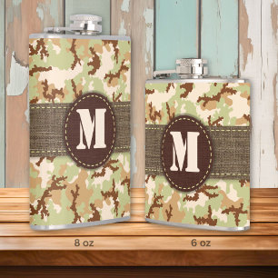 Desert camouflage hip flask