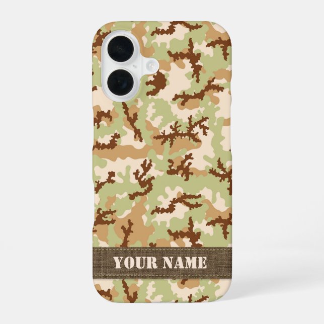 Desert Camouflage iPhone 16 Case (Back)