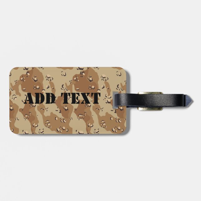 Desert Camouflage Luggage Tag (Back Horizontal)