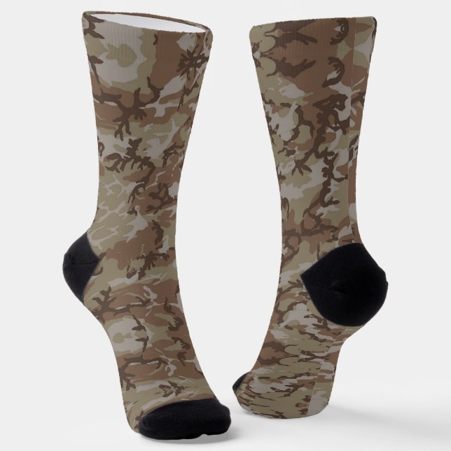 Desert Camouflage Military Pattern Socks (Angled)