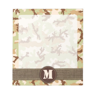 Desert camouflage notepad