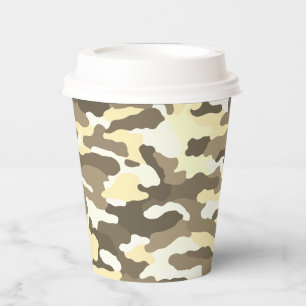 Desert Camouflage Paper Cups