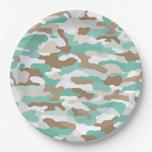 Desert Camouflage Paper Plate