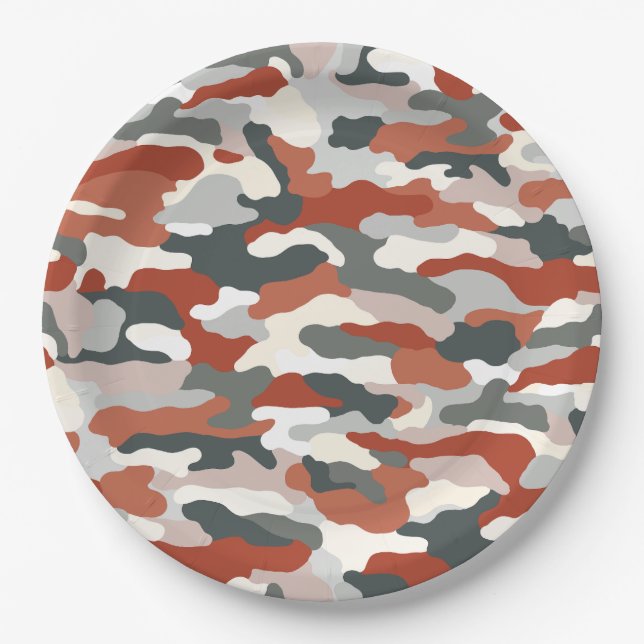 Desert Camouflage Paper Plate (Front)