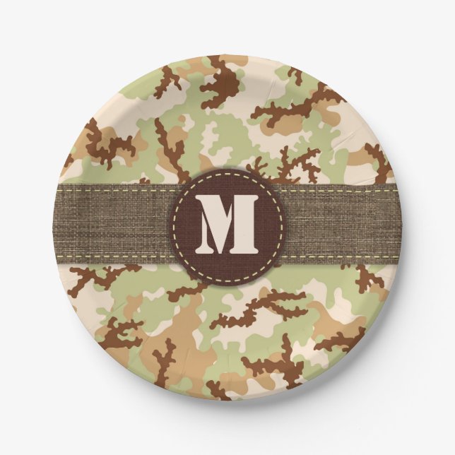 Desert camouflage paper plate (Front)