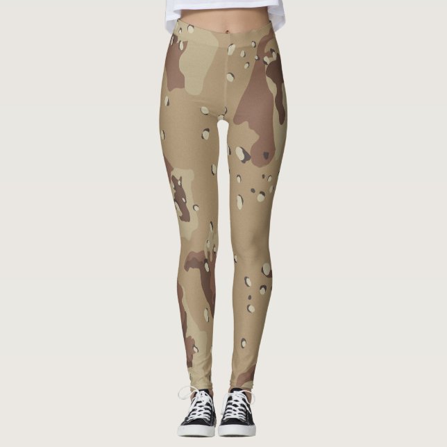 Desert Camouflage Pattern Leggings (Front)