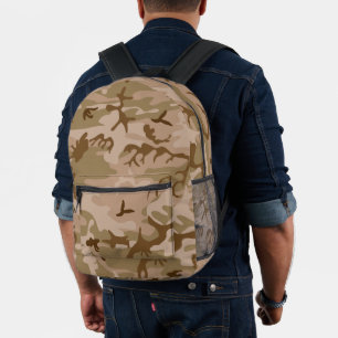 Desert Camouflage Pattern, Military Pattern, Army Printed Backpack
