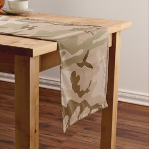 Desert Camouflage Pattern, Military Pattern, Army Short Table Runner