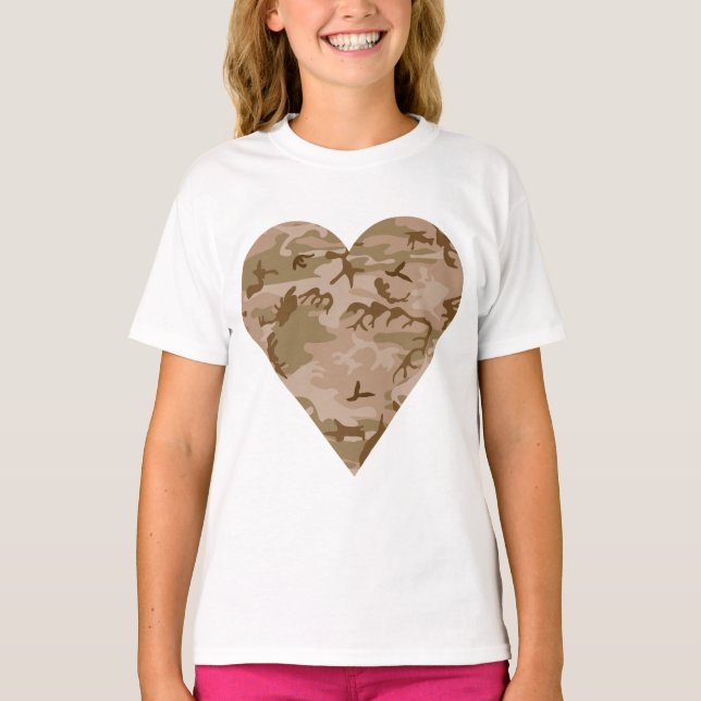 Desert Camouflage Pattern, Military Pattern, Army T-Shirt (Front)