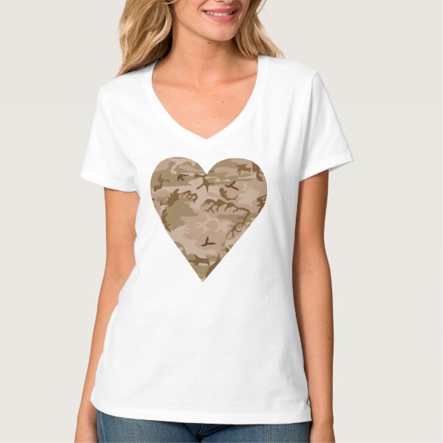 Desert Camouflage Pattern, Military Pattern, Army T-Shirt (Front)