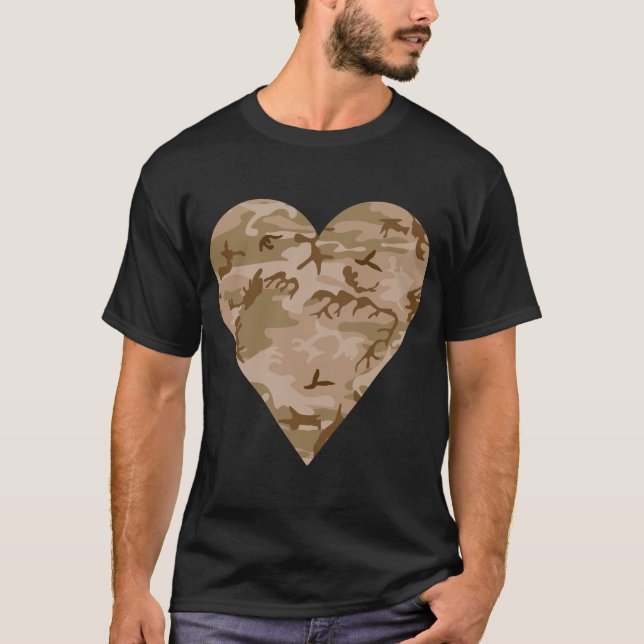 Desert Camouflage Pattern, Military Pattern, Army T-Shirt (Front)