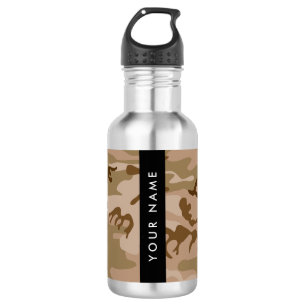 Desert Camouflage Pattern, Your name, Personalise 532 Ml Water Bottle