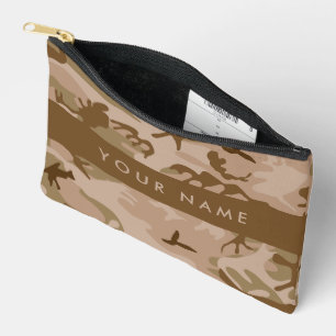 Desert Camouflage Pattern, Your name, Personalise Accessory Pouch
