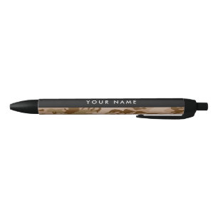 Desert Camouflage Pattern, Your name, Personalise Black Ink Pen