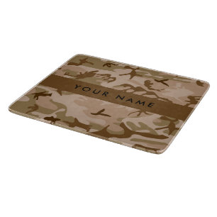 Desert Camouflage Pattern, Your name, Personalise Cutting Board