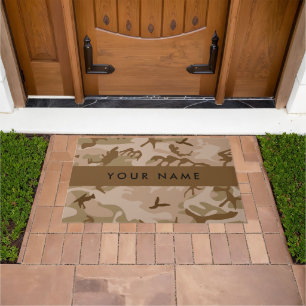 Desert Camouflage Pattern, Your name, Personalise Doormat