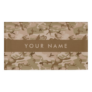 Desert Camouflage Pattern, Your name, Personalise Name Tag