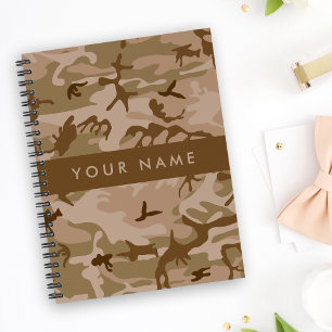 Desert Camouflage Pattern, Your name, Personalise Notebook