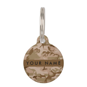 Desert Camouflage Pattern, Your name, Personalise Pet Tag
