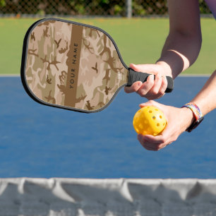 Desert Camouflage Pattern, Your name, Personalise Pickleball Paddle