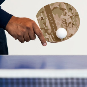 Desert Camouflage Pattern, Your name, Personalise Ping Pong Paddle