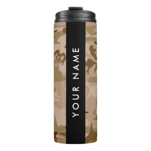 Desert Camouflage Pattern, Your name, Personalise Thermal Tumbler