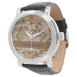 Desert Camouflage Pattern, Your name, Personalise Watch