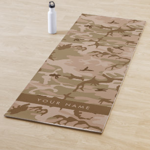 Desert Camouflage Pattern, Your name, Personalise Yoga Mat