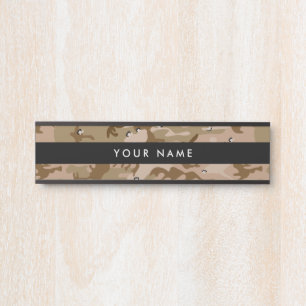 Desert Camouflage Pebbles, Military, Army Door Sign