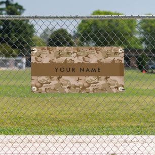 Desert Camouflage Pebbles, Your name, Personalise Banner