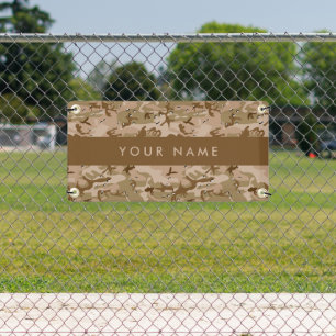 Desert Camouflage Pebbles, Your name, Personalise Banner