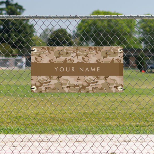 Desert Camouflage Pebbles, Your name, Personalise Banner (Insitu)
