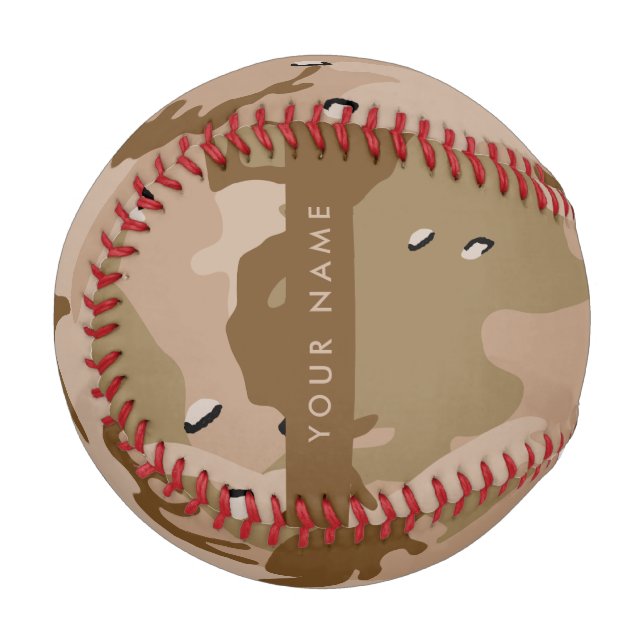 Desert Camouflage Pebbles, Your name, Personalise Baseball (Front Left)