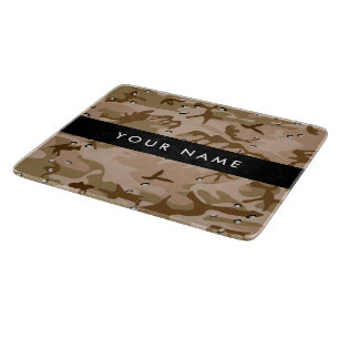 Desert Camouflage Pebbles, Your name, Personalise Cutting Board