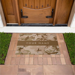 Desert Camouflage Pebbles, Your name, Personalise Doormat