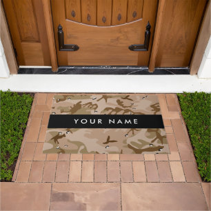 Desert Camouflage Pebbles, Your name, Personalise Doormat