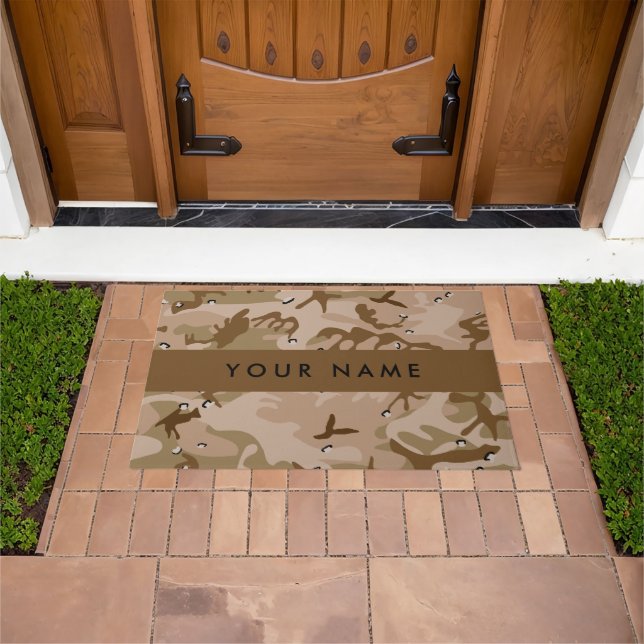 Desert Camouflage Pebbles, Your name, Personalise Doormat (Outdoor)
