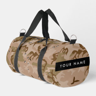 Desert Camouflage Pebbles, Your name, Personalise Duffle Bag