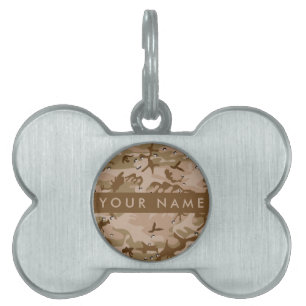 Desert Camouflage Pebbles, Your name, Personalise Pet ID Tag