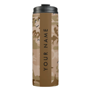 Desert Camouflage Pebbles, Your name, Personalise Thermal Tumbler