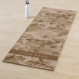 Desert Camouflage Pebbles, Your name, Personalise Yoga Mat