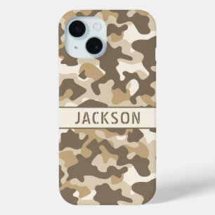 Desert Camouflage Personalised iPhone 15 Case