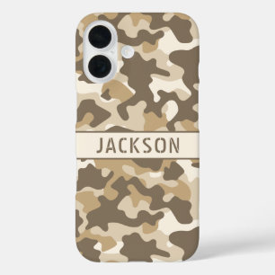 Desert Camouflage Personalized iPhone 16 Case