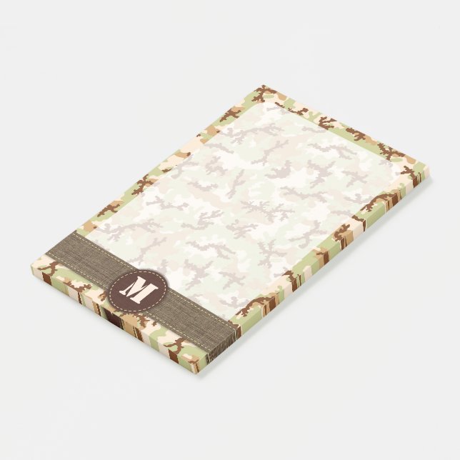 Desert camouflage post-it notes (Angled)