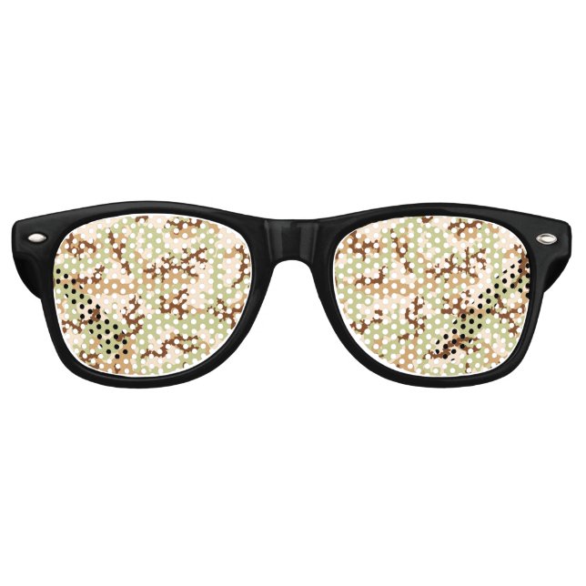 Desert camouflage retro sunglasses (Front)